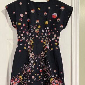 Cynthia Rowley Black Watercolor Raindrop dress size 4